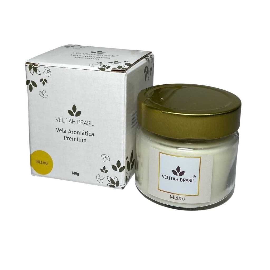Vela Aromática Premium Melão 140g 30h Velitah Brasil