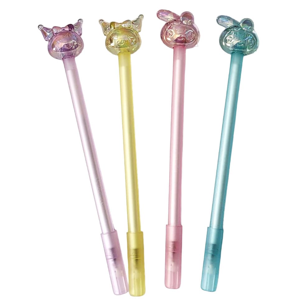 Caneta cristal da My Melody e Kuromi, esferográfica, Sanrio