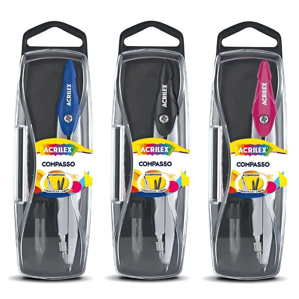 Kit de Compasso Acrilex - Escolha a Cor