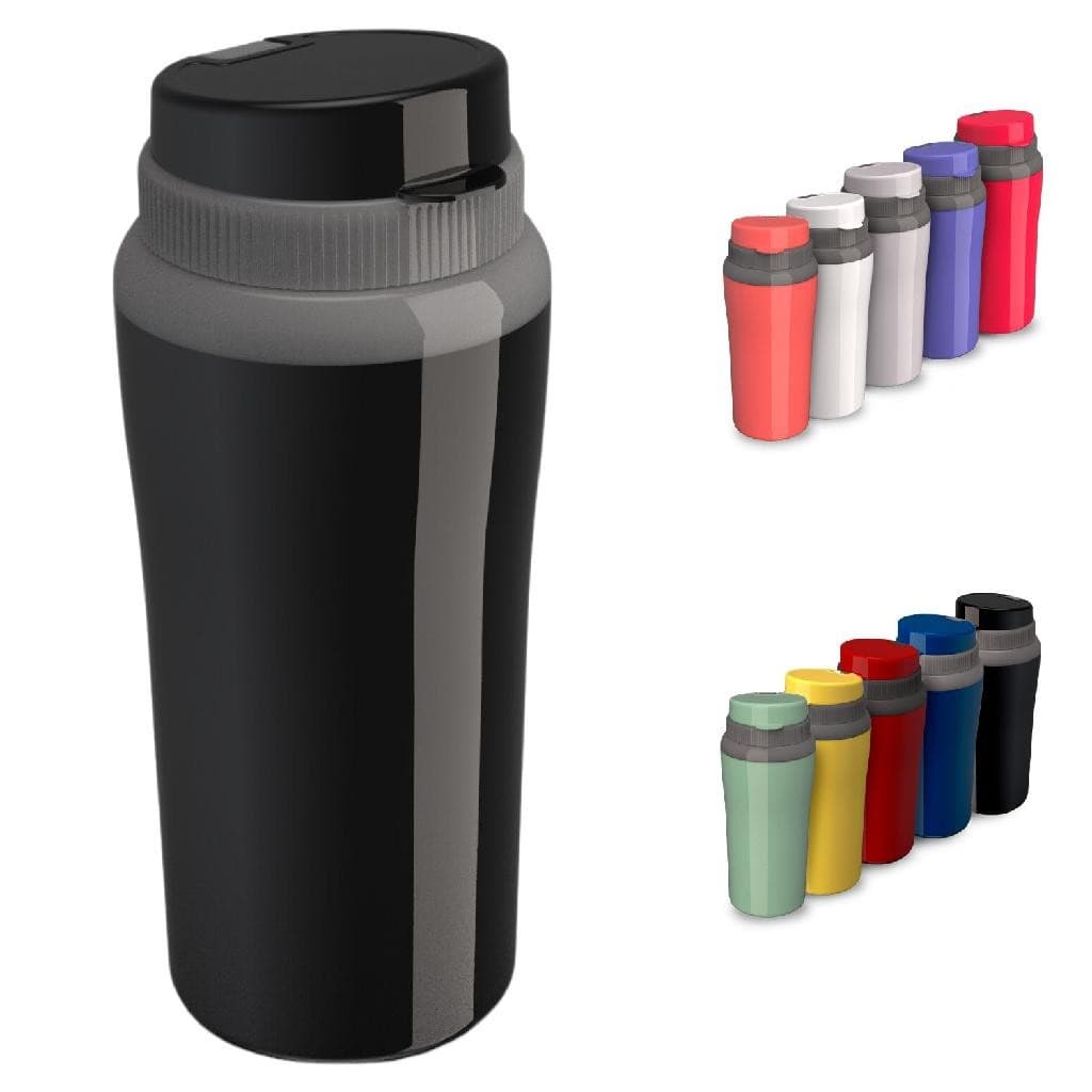 Copo Térmico Miami 650ml Preto Parede Dupla Água Café Academia Escritório - Unitermi