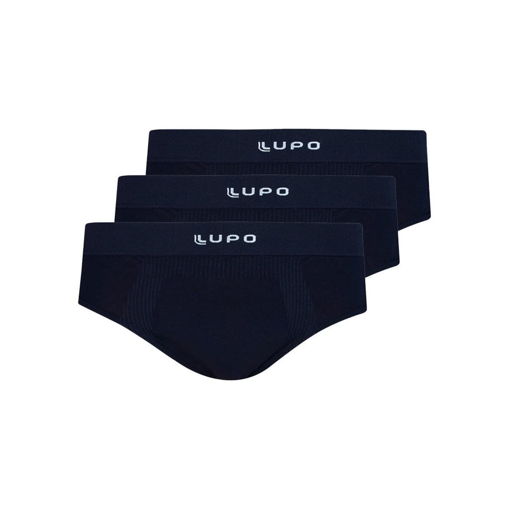 Kit com 3 Cuecas Slip Lupo 681-001