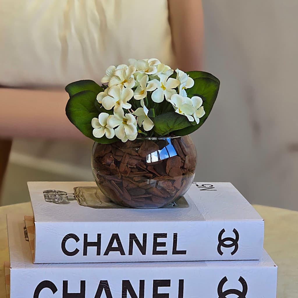Buque Decorativo Violeta Vaso Vidro Pequeno Com Casca Arranjo Decoração Casamento Festas Casa Evento
