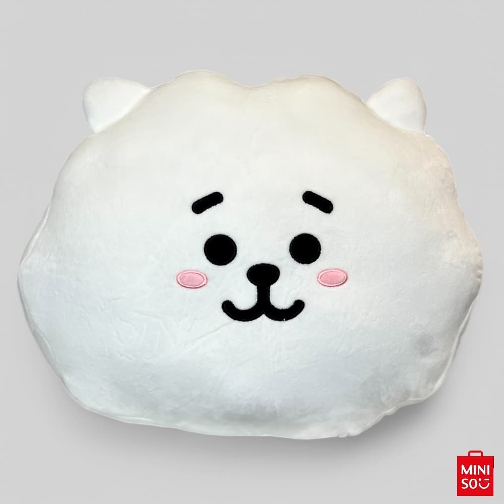 Almofada BT21 RJ 40cm Original Miniso – Pelúcia Grande e Macia para Decoração e Presente