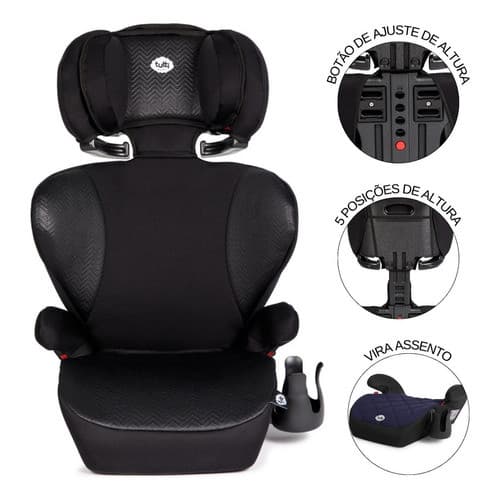 Cadeira Cadeirinha Infantil Bebê Carro Triton II Black  Tutti Baby