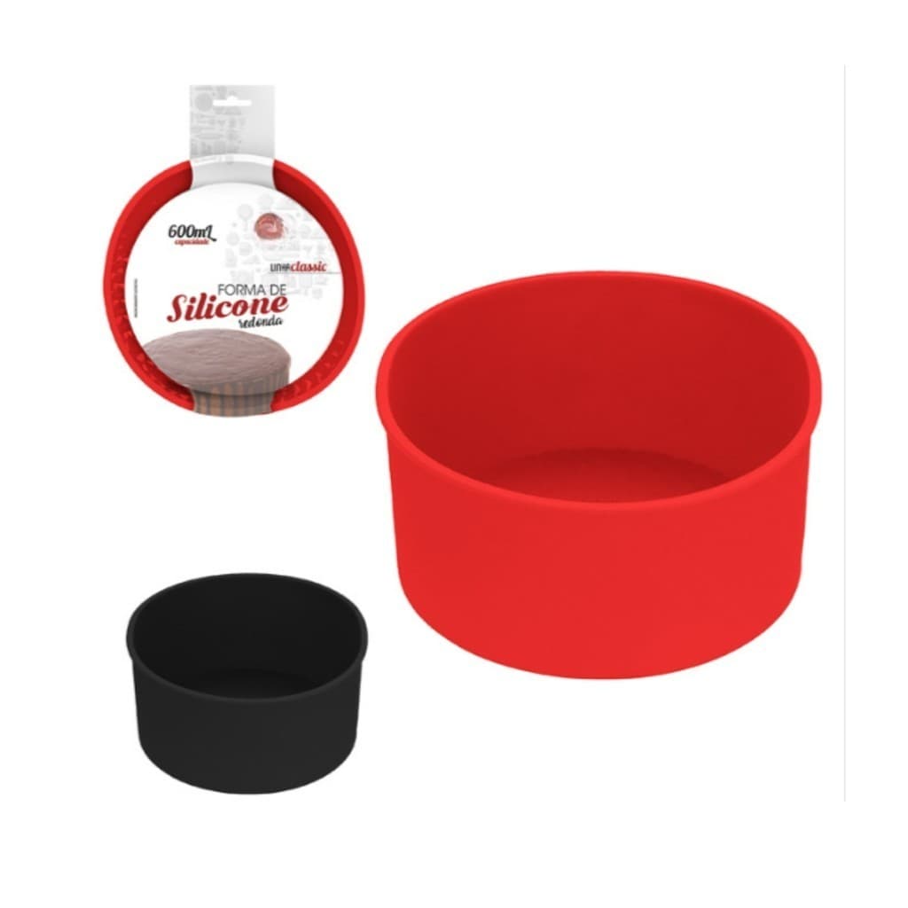 Molde De Bolo De Silicone Em Forma Redonda Forma Redonda 600ml 14cm