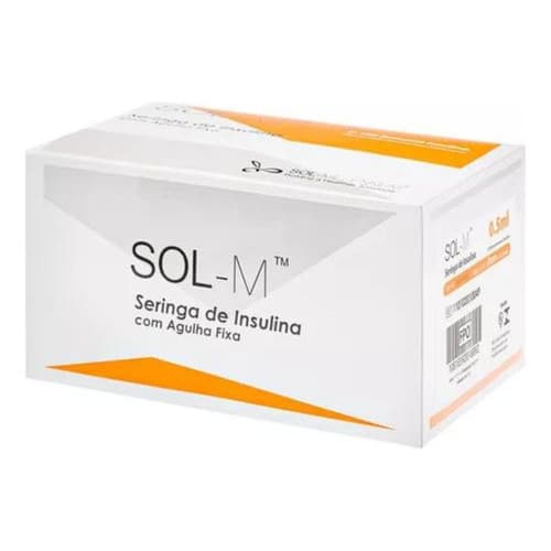 Seringa De 0,5ml Com Agulha Fixa 0,30mmx8mm Blister 100 Unid