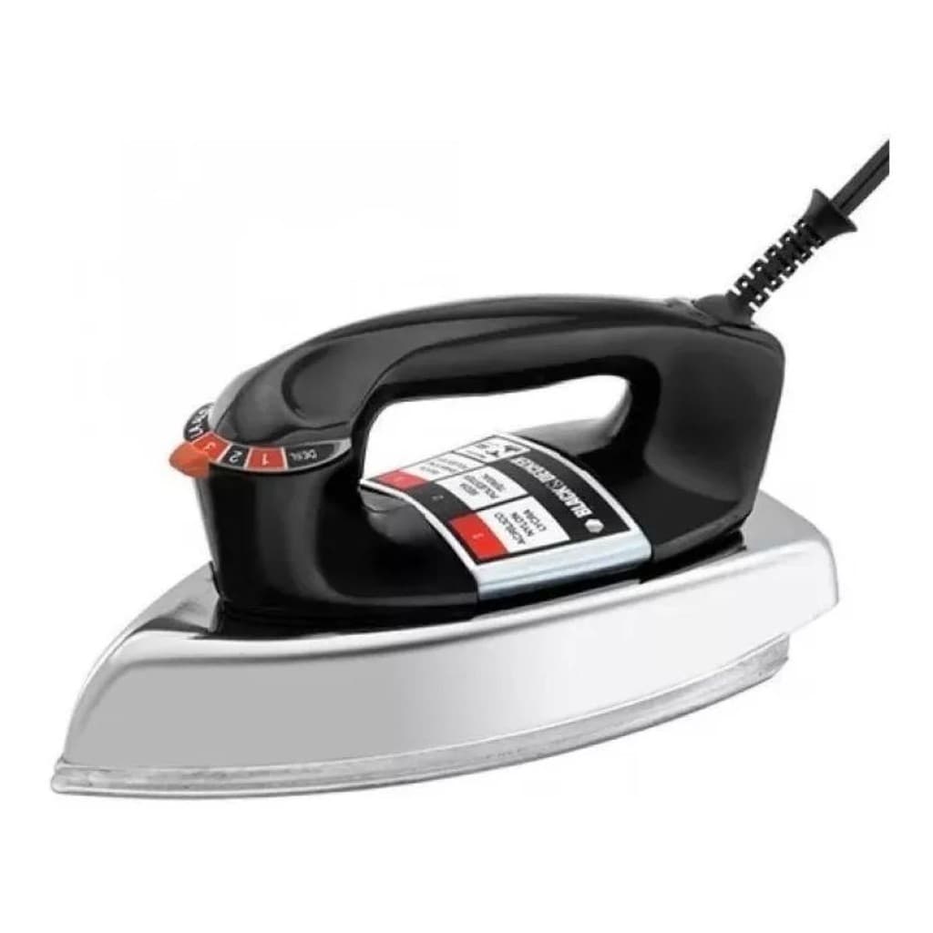 Ferro A Seco Black Decker Com Base De Alumínio 1100W Preto