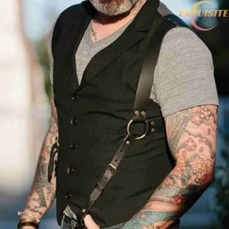 [EL] Suspensórios Masculinos Cintos Moda Tiras De Couro Novo