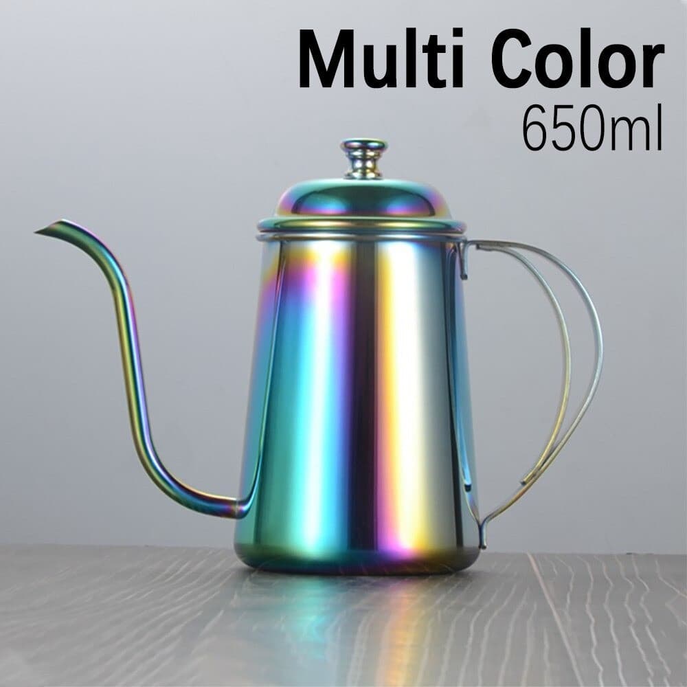 Bule Inox Bico Fino Longo Barista Café Chá 650ml Aço Inox