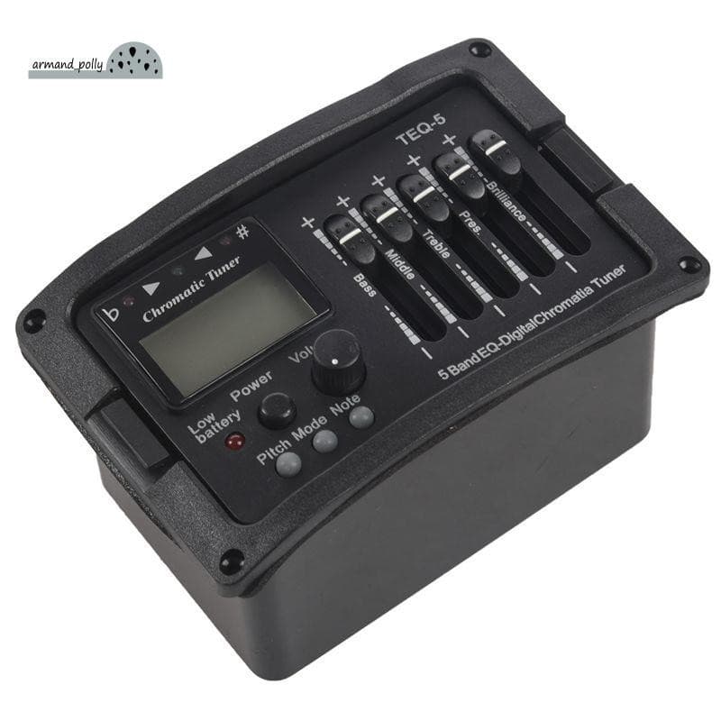 5 Banda Guitarra Acústica Pré-Amplificador EQ Equalizador Clássico De Mistura Digital Sintonizador Piezo Captador Sem Pi