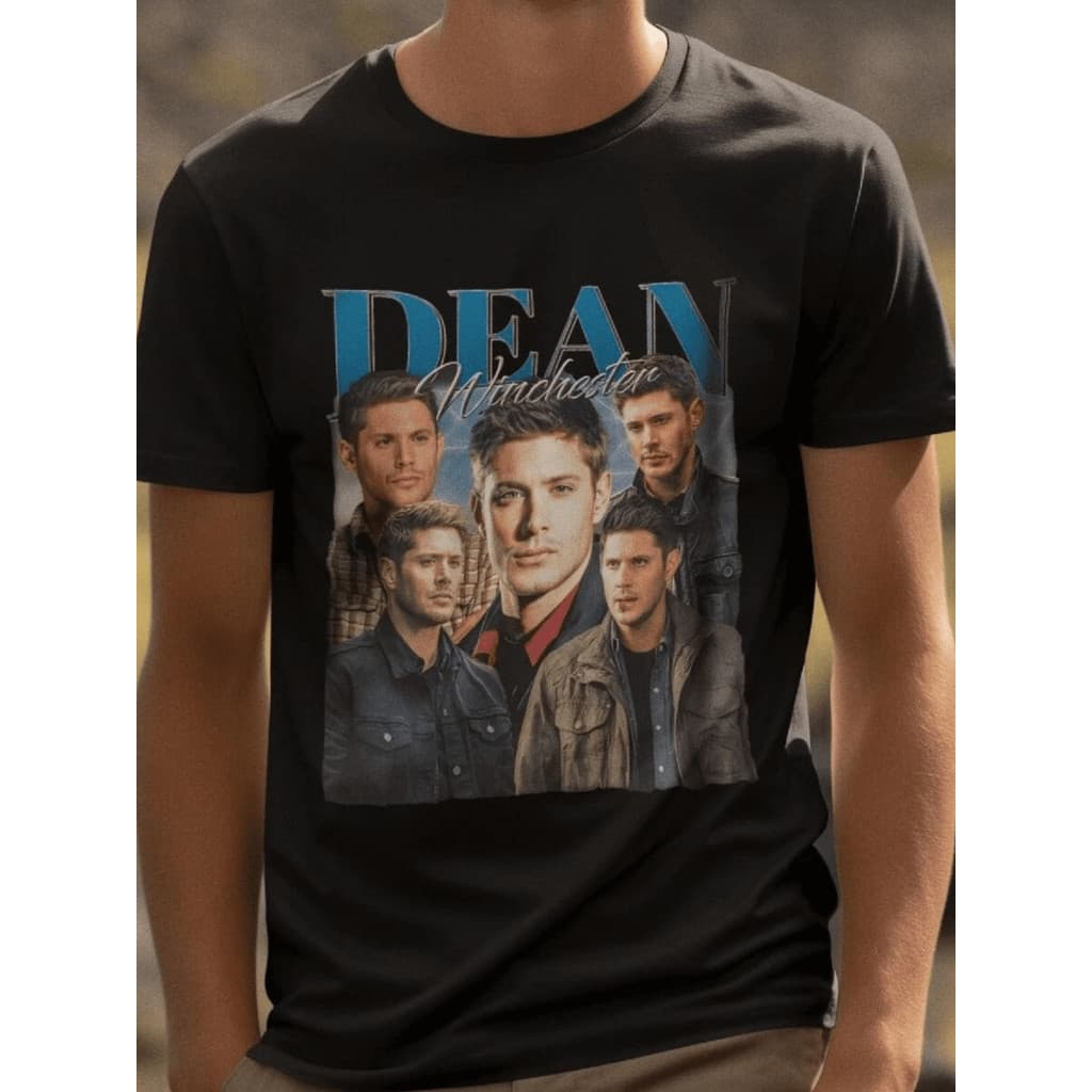 Camiseta Dean Winchester Preto Blusa Serie Tv T-shirt Camisa Unissex algodão