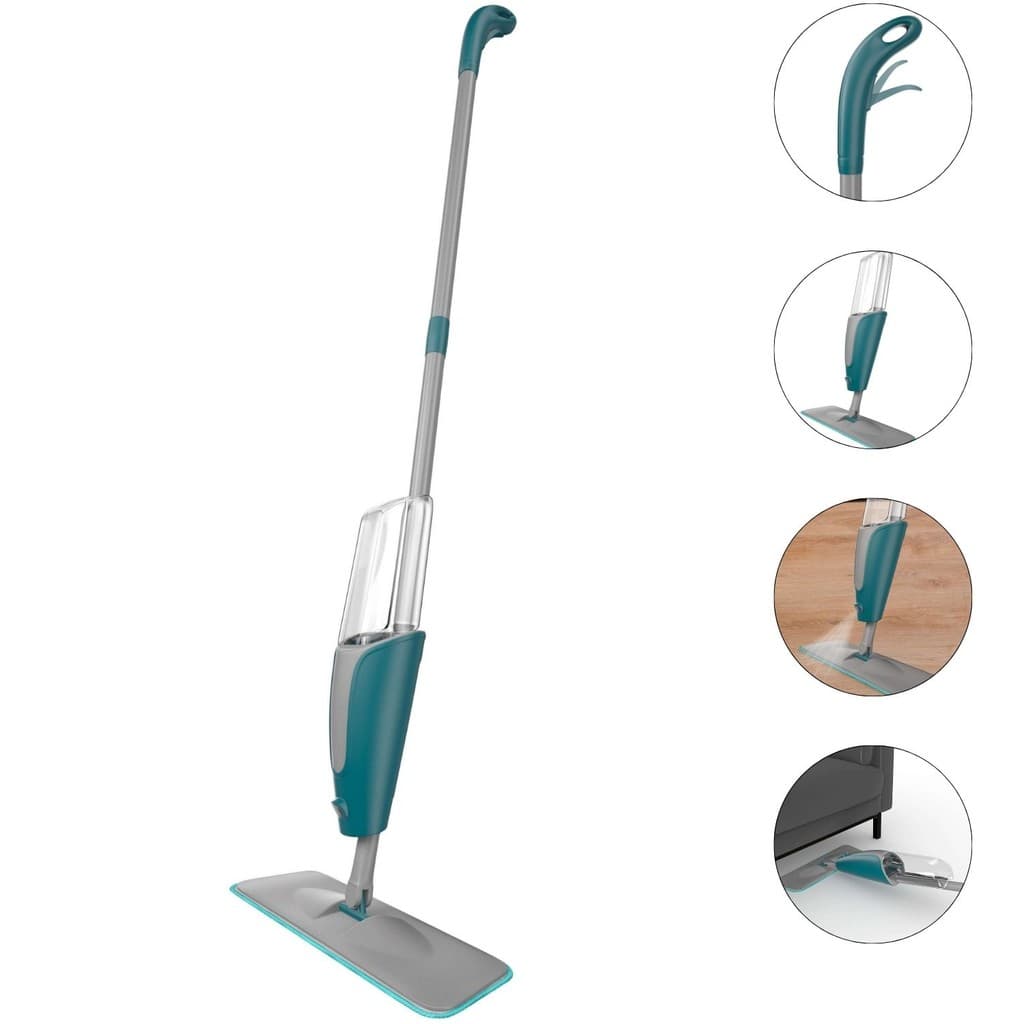 Mop Spray Flat Rodo Magico Flash Limp Vassoura Limpa Facil Com Borrifador Mop7800