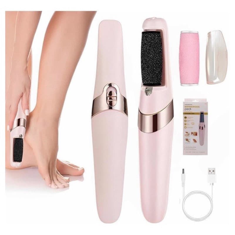 Lixador de Pé Elétrico Esfoliador Tira Calos Pedicure Portátil