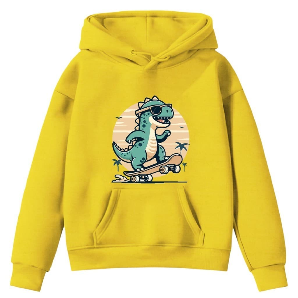 Moletom Kids Infantil Canguru Dinossauro Skate Desenho Infância Tv Diversão Shopping Lazer - Envio Imediato