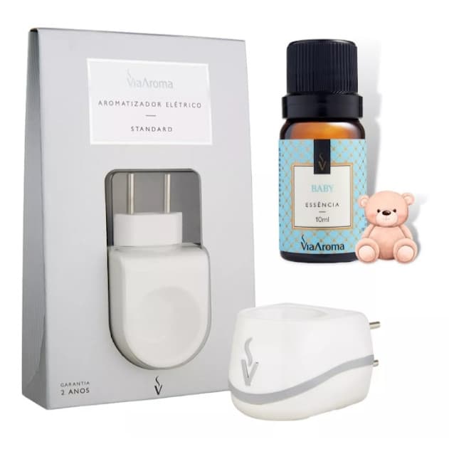 AROMATIZADOR STANDARD WHITE COM ÓLEO BABY VIA AROMA