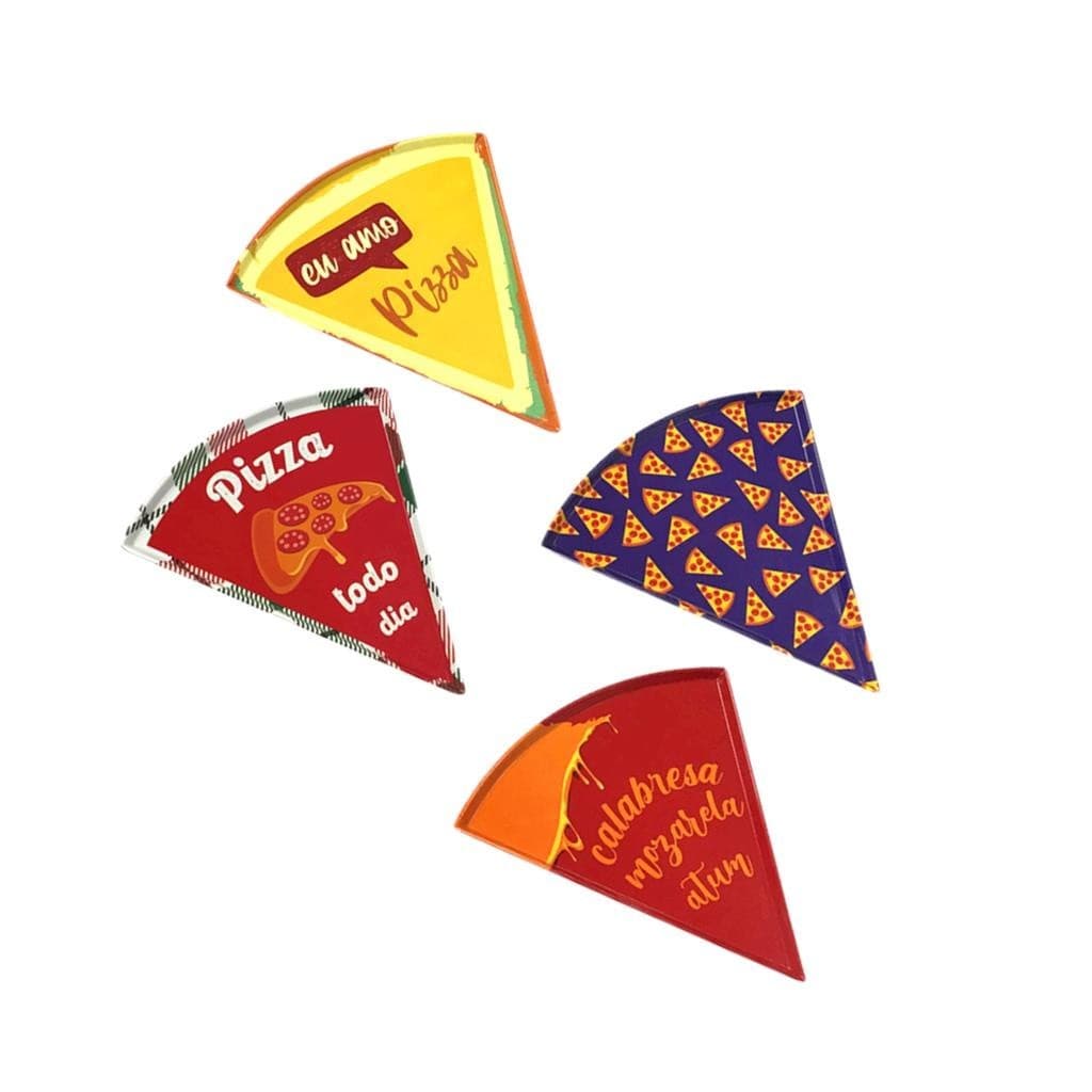Prato Para Comer Pizza Formato Triangular Melamina Estampado