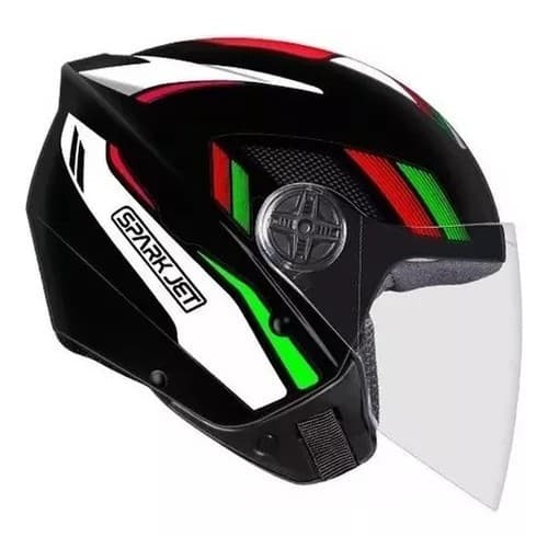 Capacete Aberto Spark Jet Sting Ebf Moto Motoboy Motoqueiro Oferta Todos Tamanhos 56 58 60 Cor Branco Vermelho Verde