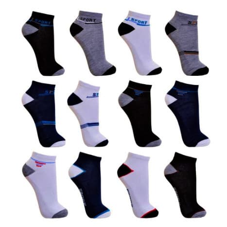 Kit  3/6/ 12  Pares De Meias Masculino Estampadas Cano Curto