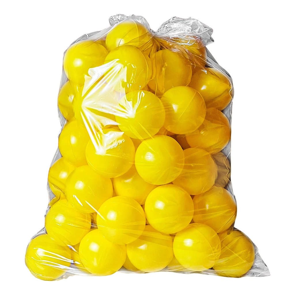 Kit 25 Bolinhas Para Piscina Amarelo Cor Única Não Amassam