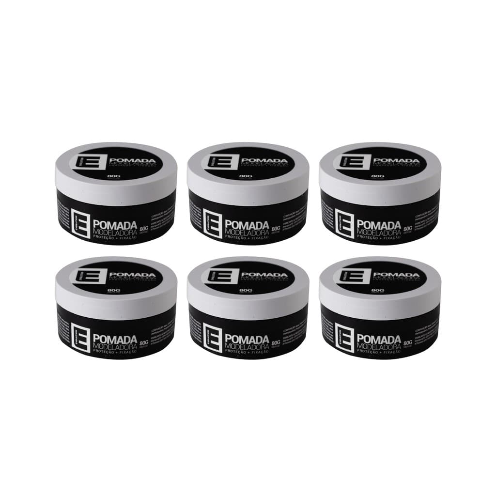 Kit 6 Cera Modeladora Efeito Brilho Evolution Barber 80g by Alfa Looks
