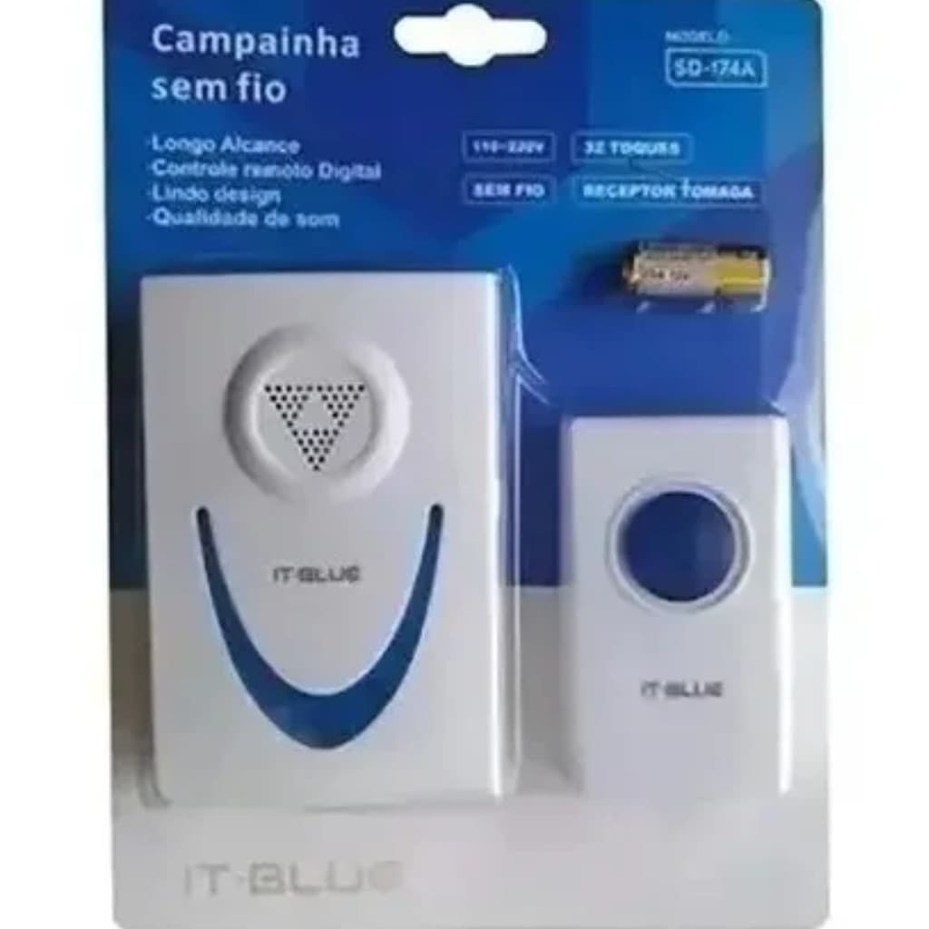 Campainha Sem Fio Longo Alcance Até 100 Metros