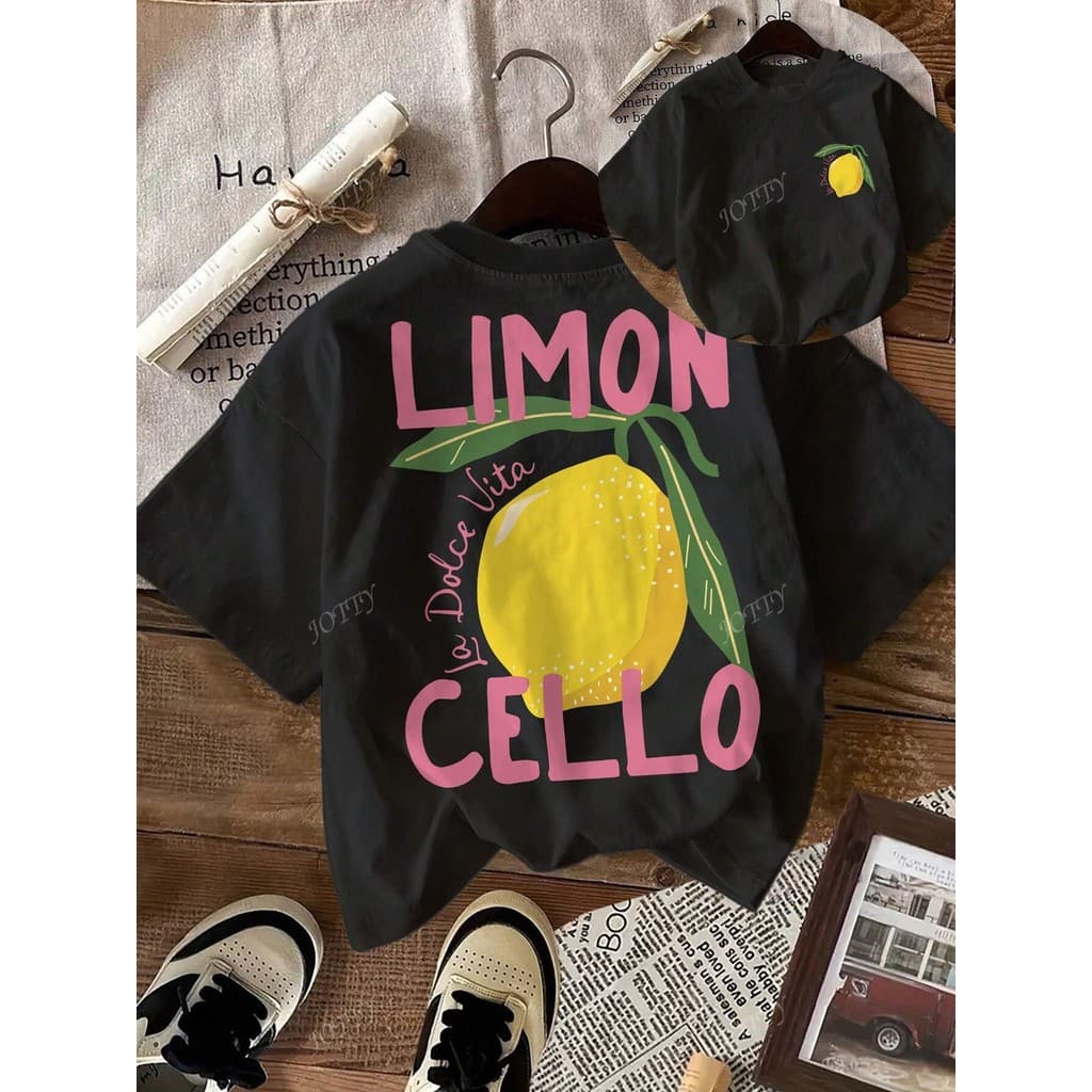 Camiseta Feminina de Manga Curta com Decote Redondo e Estampa de Limão Cello Casual Lemon T-shirt