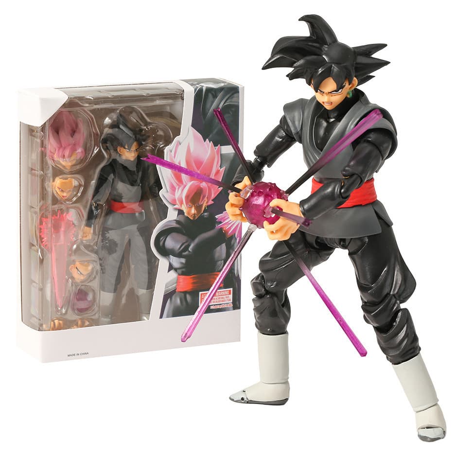 Articulado 16cm Dragon Ball SHF Goku vermelho preto Figura De Ação Bonco Ultra Instinto Superior