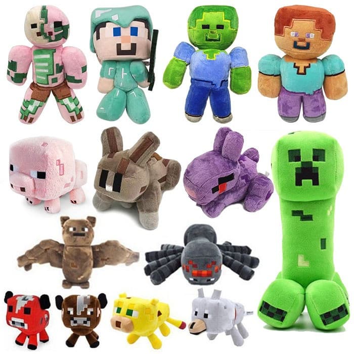 15-22cm Jogo Brinquedos Recheados Creeper Enderman Lobo Soft Plush Plushie Bonecas brinquedo Xmas Gift For Kids