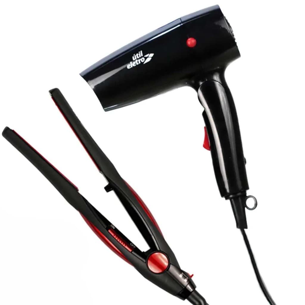 Secador E Prancha De Cabelo Punho Dobrável Portátil Bivolt