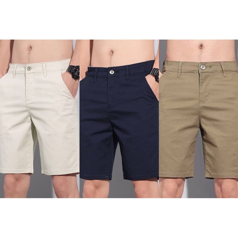 Kit 3 Bermuda Sarja Masculino Brim Short