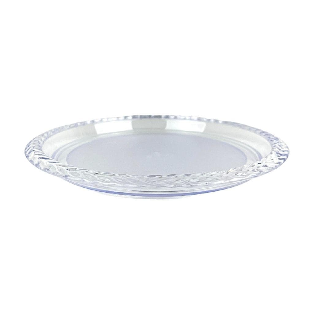 Bandeja Trança Redonda De PS Cristal P/Servir 16cm