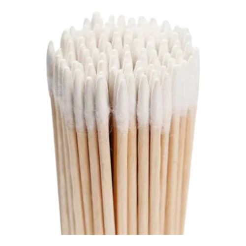 100 Palitos Com Algodão Para Limpeza Henna Sobrancelha Unhas