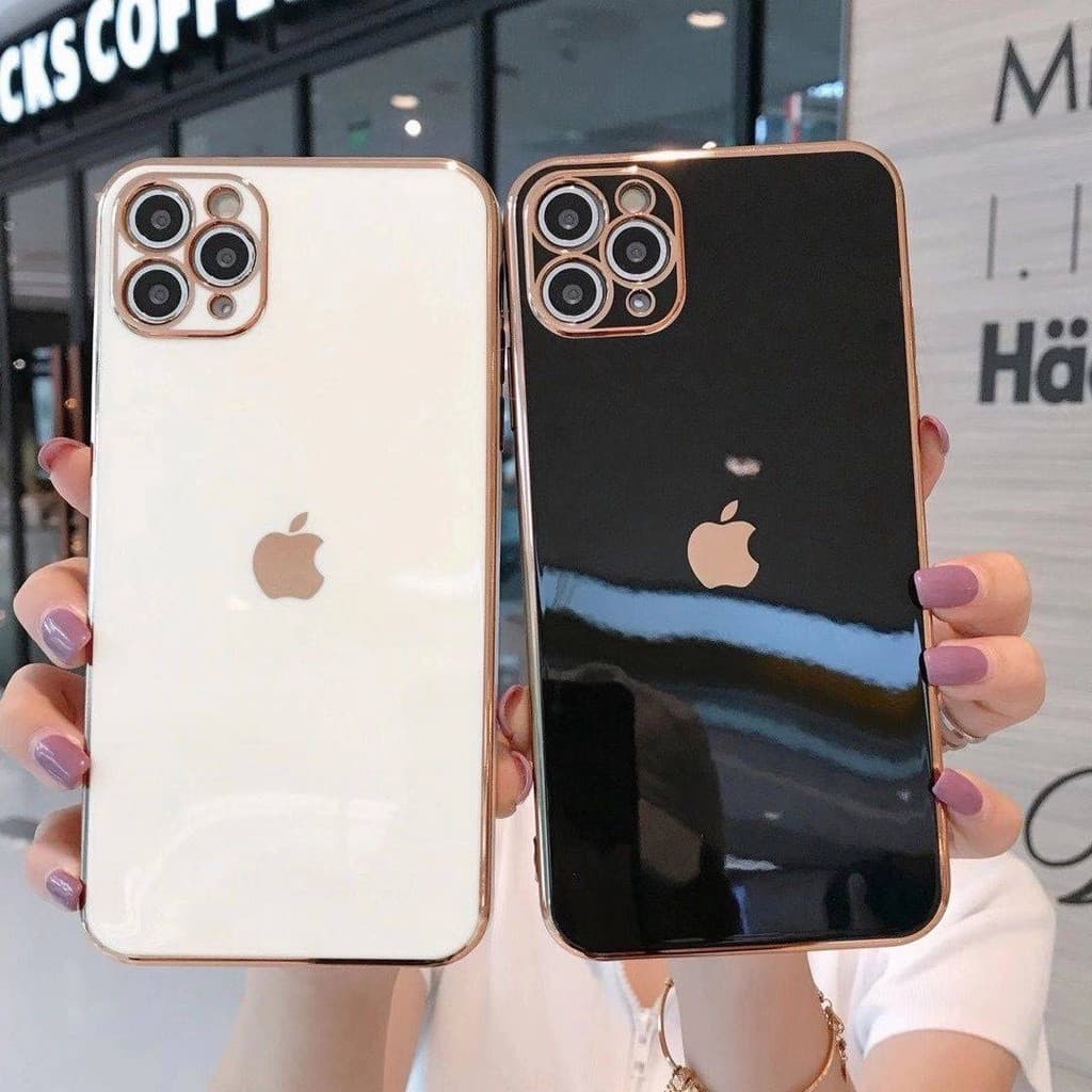 6D Chapeamento Macio Sílica Gel TPU Para Iphone Caso 16 pro max 15 14 13 12 11 X XR XSMAX 6 7 8 12mini 14plus