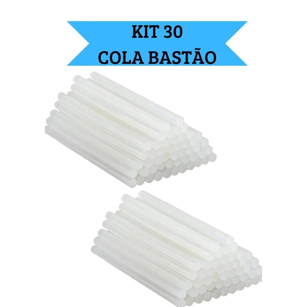 KIT 30 BASTÕES DE COLA QUENTE SILICONE FINA