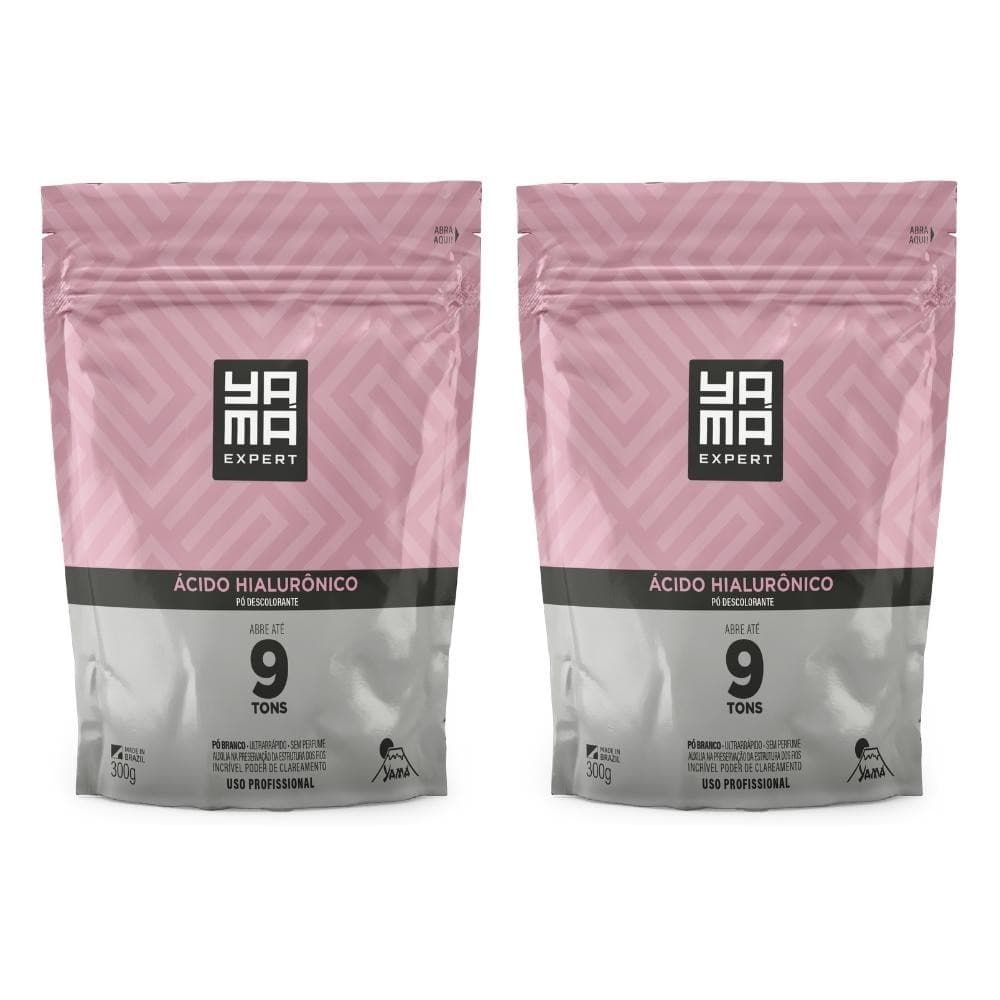 Kit C/2 Pó Descolorante Ácido Hialurônico Refil 300g Yamá