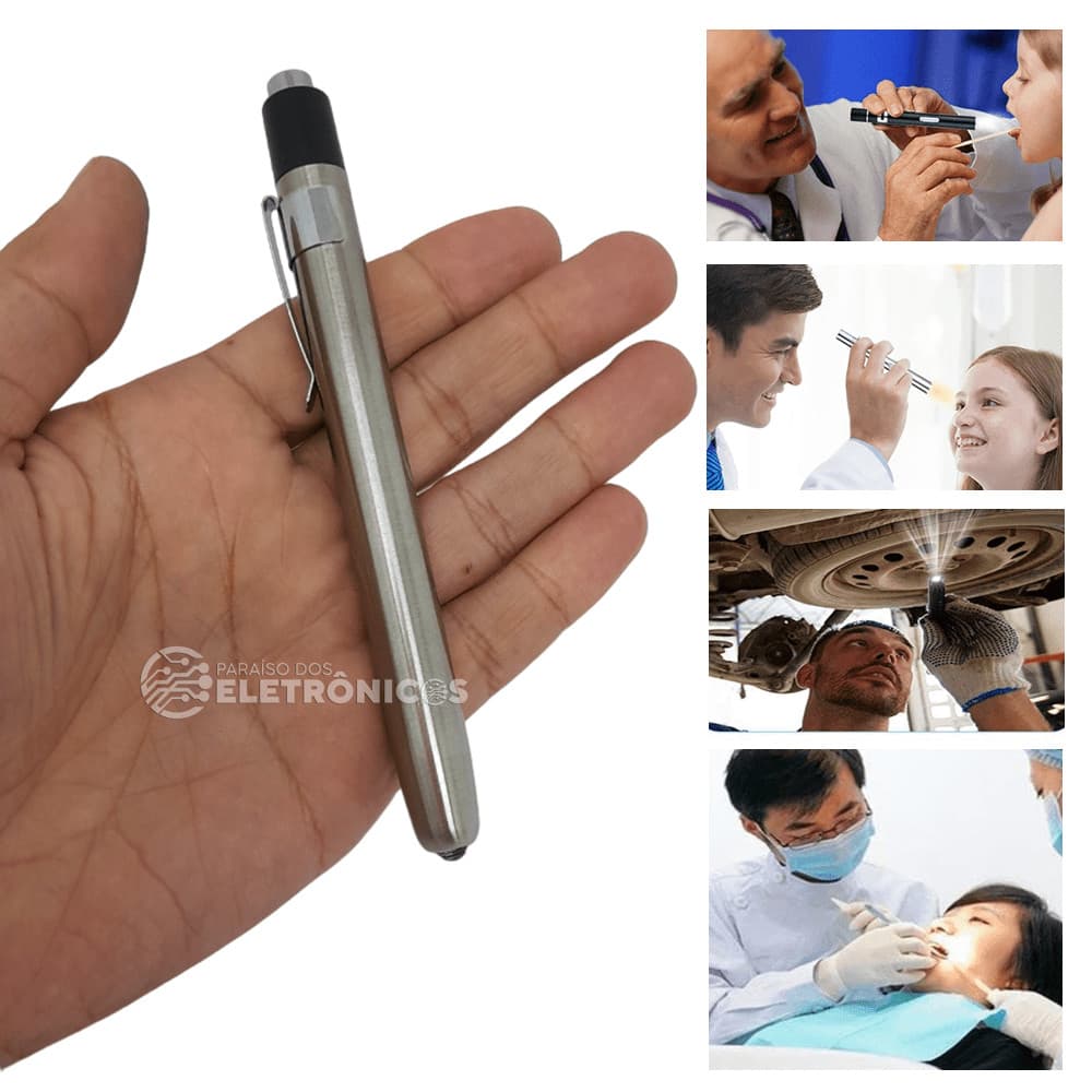 Caneta Lanterna Led Branco Quente Para Exames Físico Médico Visão Garganta Alta Durabilidade B706