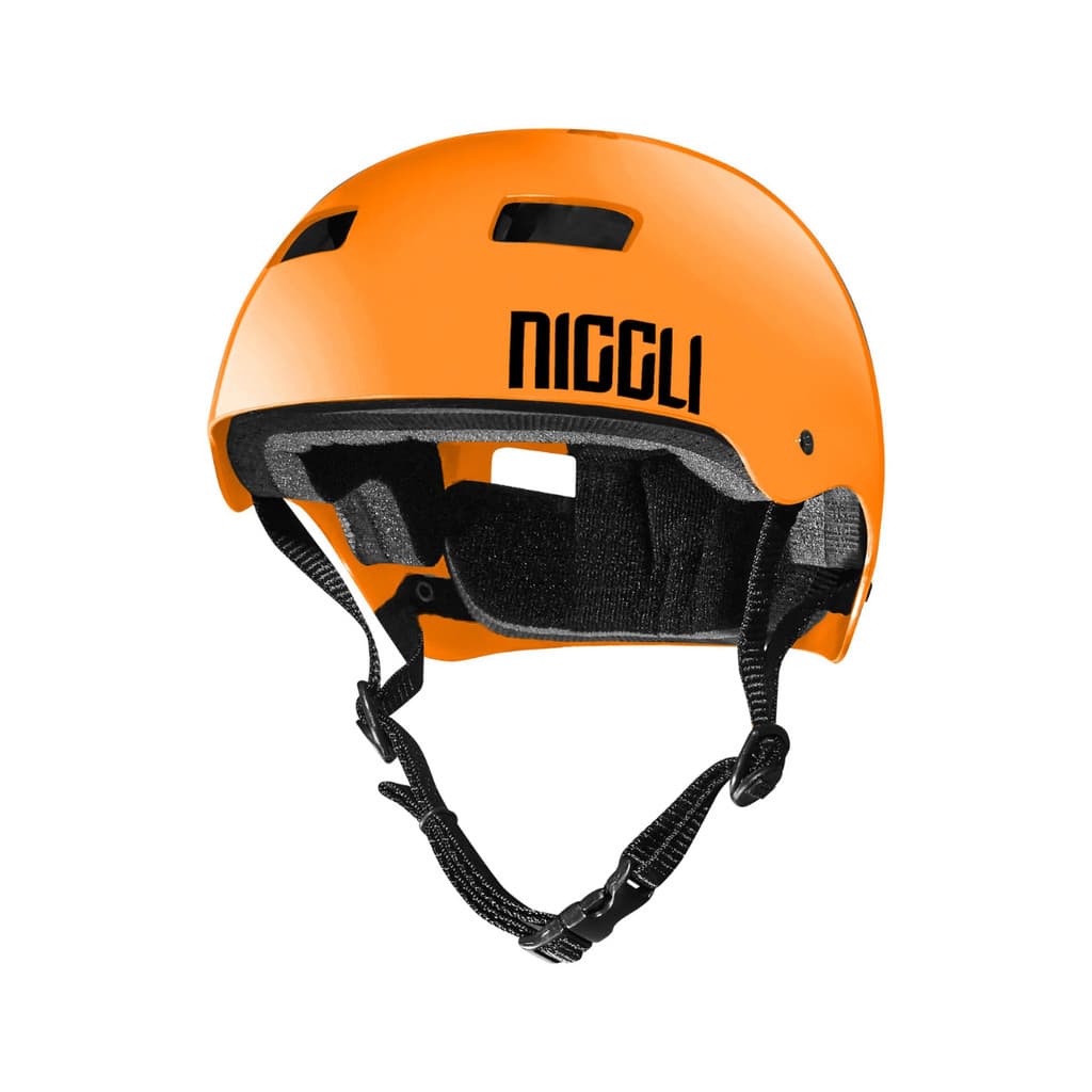 Capacete Iniciante Iron Pro N1 Brilho Laranja Patins Skate Niggli Skate Profissional Proteção Evea