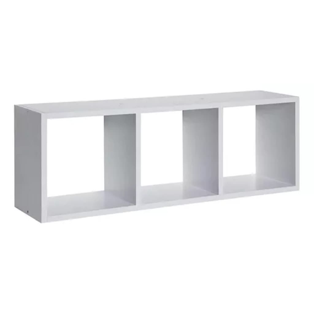 NICHO PRAT-K TRIPLO DECORATIVO MULTIUSO DE PAREDE SUPORTA ATÉ 10KG - BRANCO
