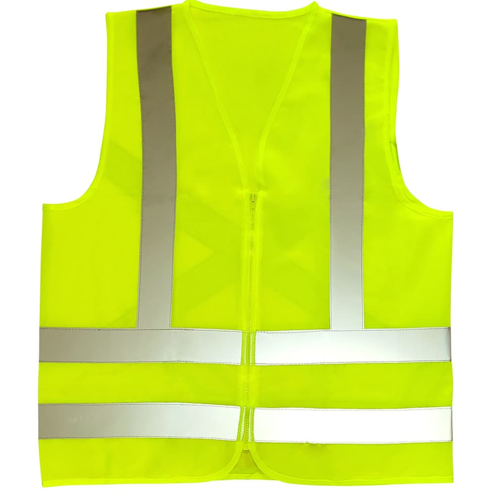 Colete Refletivo Amarelo Sem Bolso Fechamento Em Ziper Volk