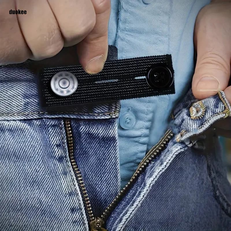 5 Unidades/1 Pacote Extensores De Botão Elástico Para Homens E Mulheres , Cintura Ajustáveis Calças , Vestido Jeans DKJQ