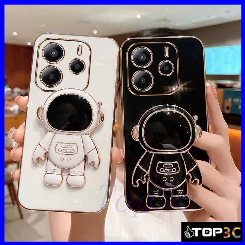 Capa Redmi Note 14 5G/Note14 4G/Note13/Note12/Note12S/Nota 11S/10S/10 5G Nasa Astronauta Suporte De Telefone YHY