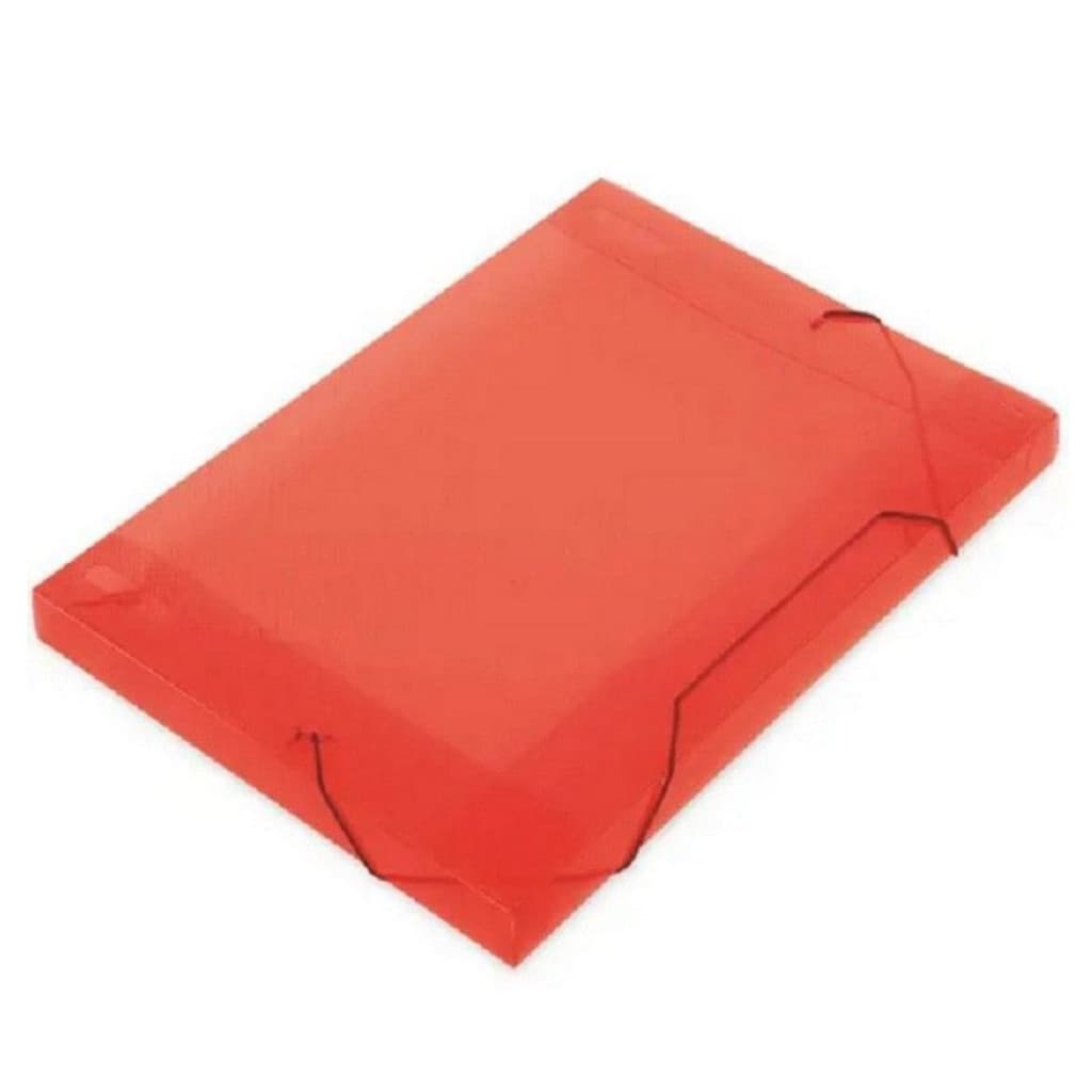 Pasta Aba Elastico Plastica Acp Oficio 30mm Vermelha Pacote Com 10