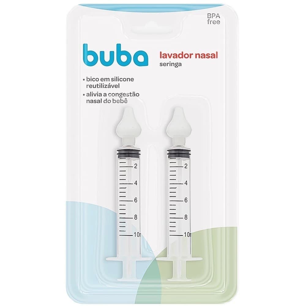 Kit 2 Seringas Lavagem Higienização Nasal Bico Silicone + MIMO