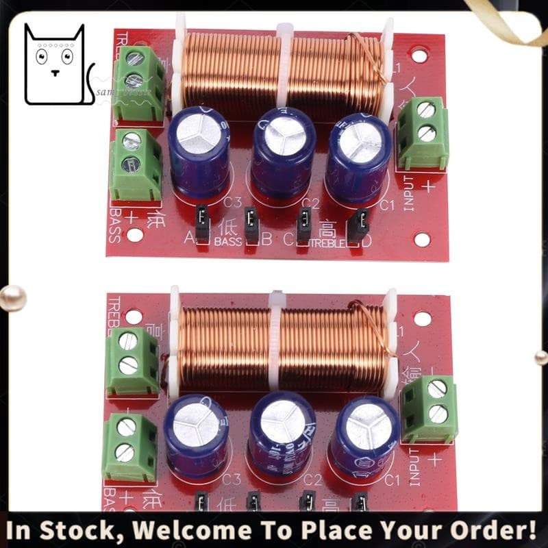 2 Pces 400W Alto-Falante Crossover 2 Vias Ajuste De Áudio Tweeter Baixo Falantes Filtro Divisor De Frequência Para 2-16O