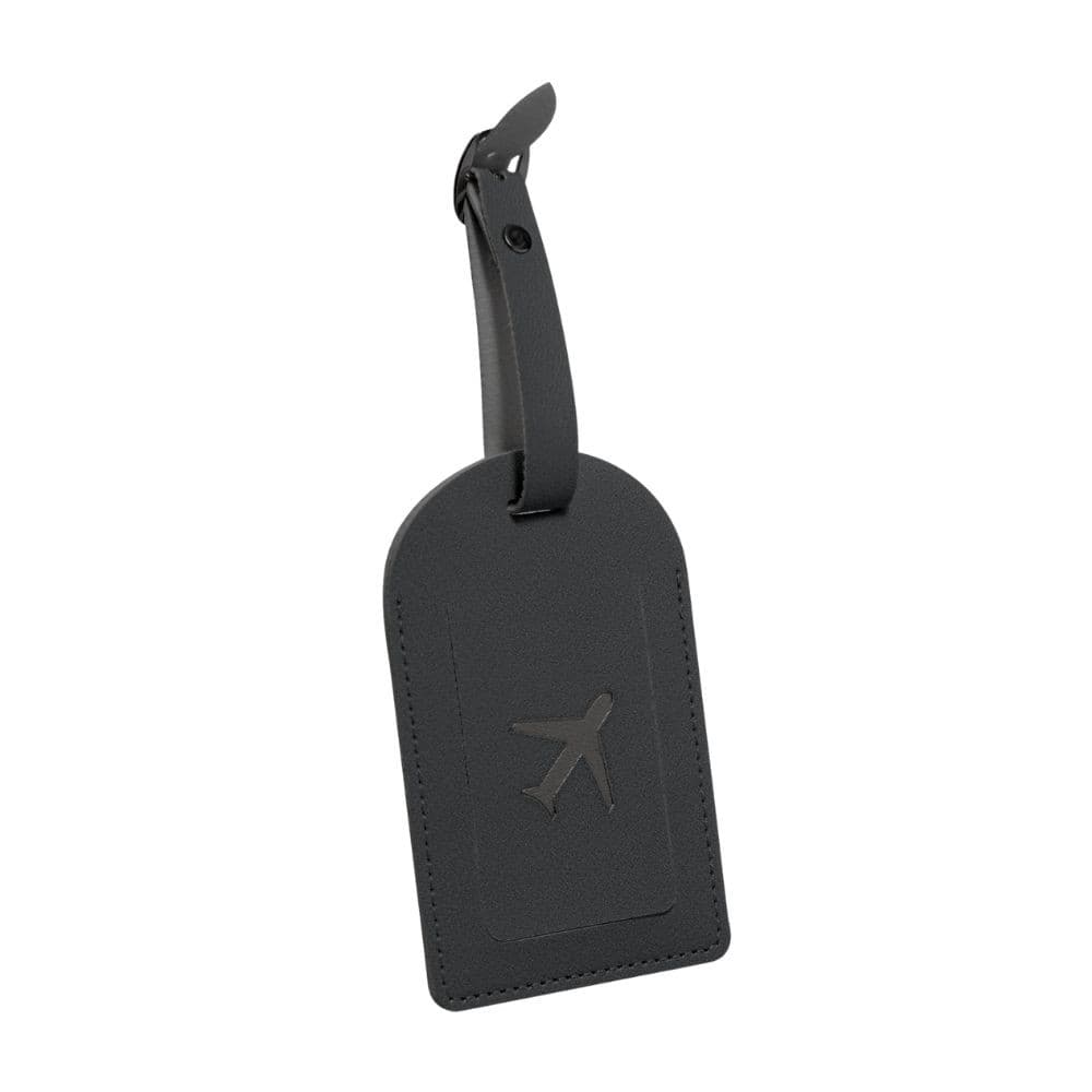 Etiqueta para Mala com Visor de Identificação Segurança em Poliuretano Preto 7x11cm Lyor