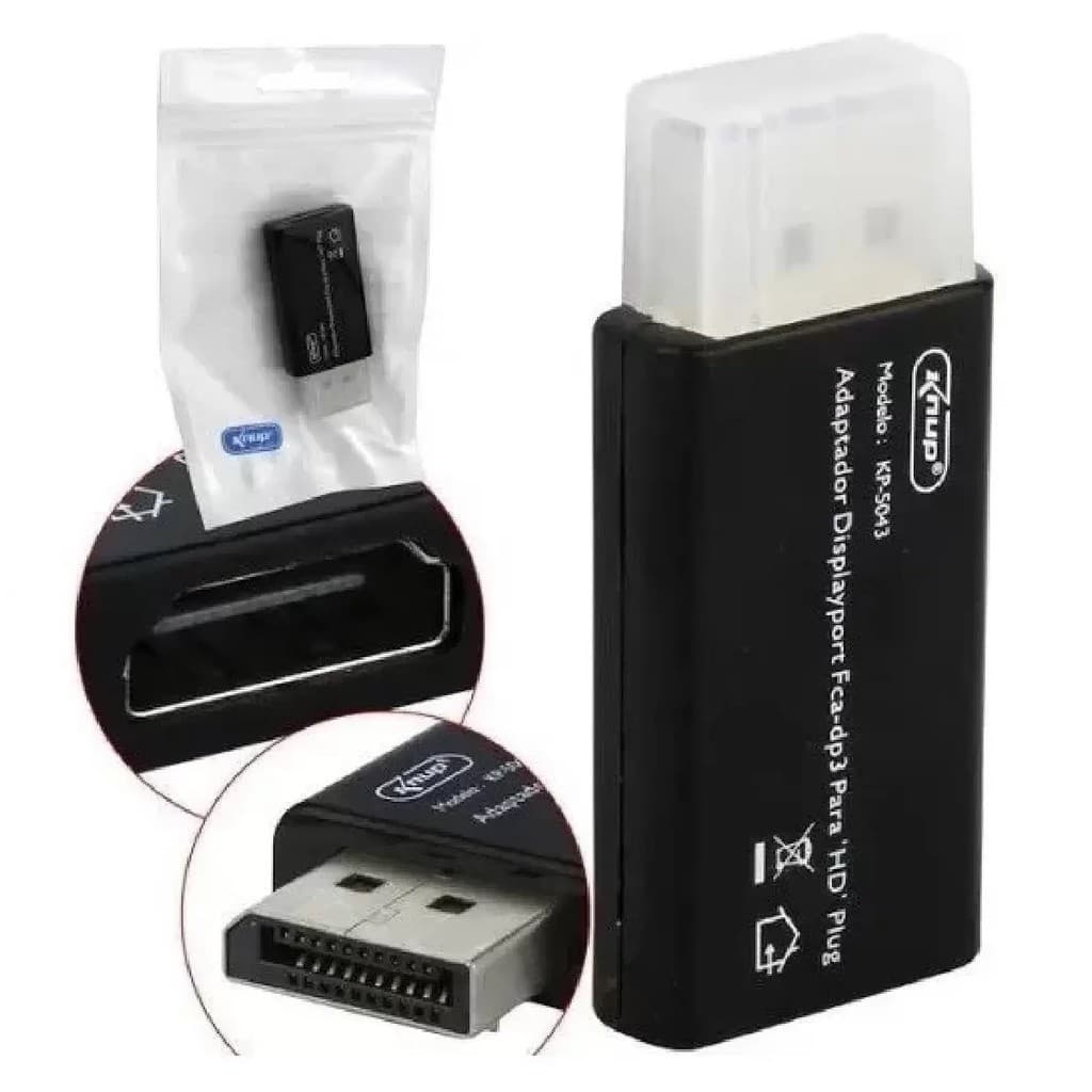 Adaptador Displayport Fca-dp3 Para Hdmi Plug Kp-5043 Knup