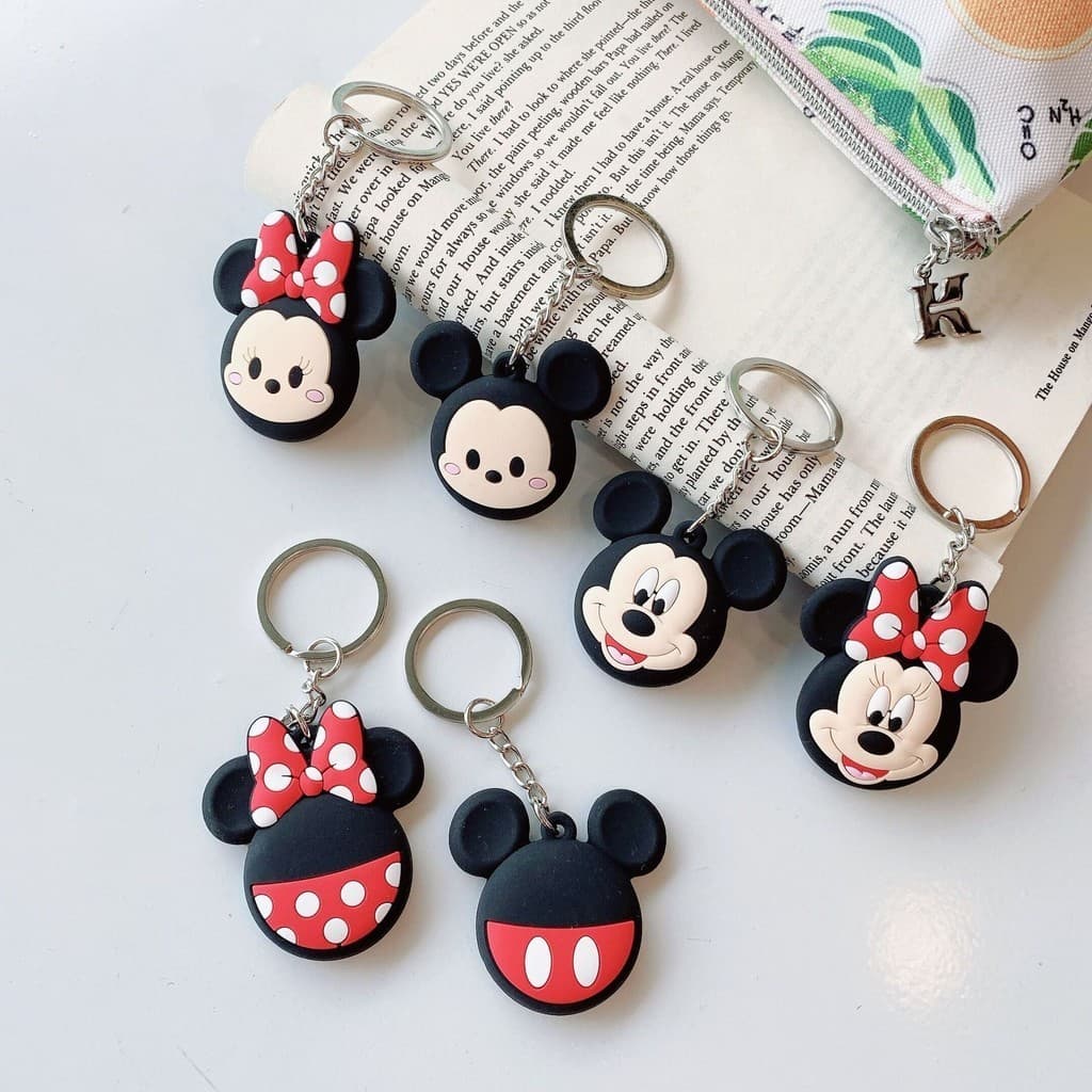 Capa Protetora Anti-Perda De Silicone Mickey Minnie Para AirTag Air Tags Locator Tracker