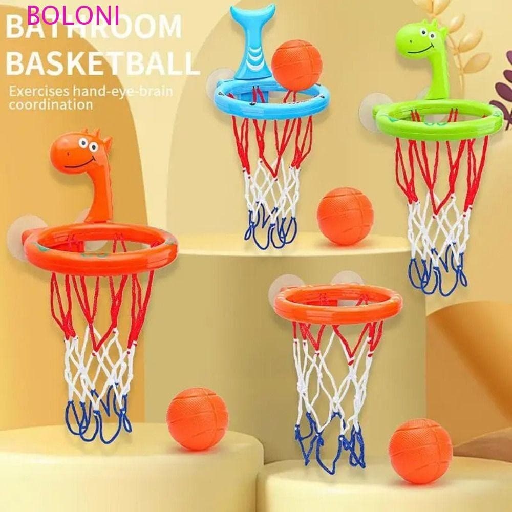 BOLONI Cesta De Tiro Brinquedos , Com 3 Bolas Ventosa Banho Basquete , De Engraçado Banheira Água Jogo Conjunto