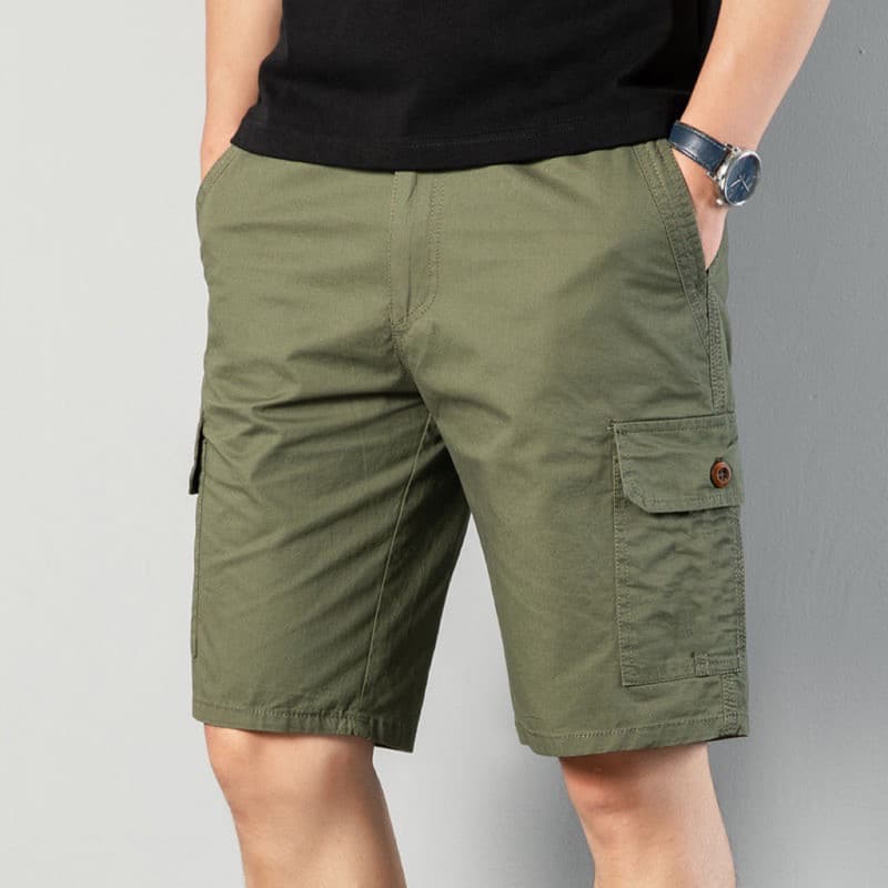 bermuda masculina Cargo brim-6 bolso