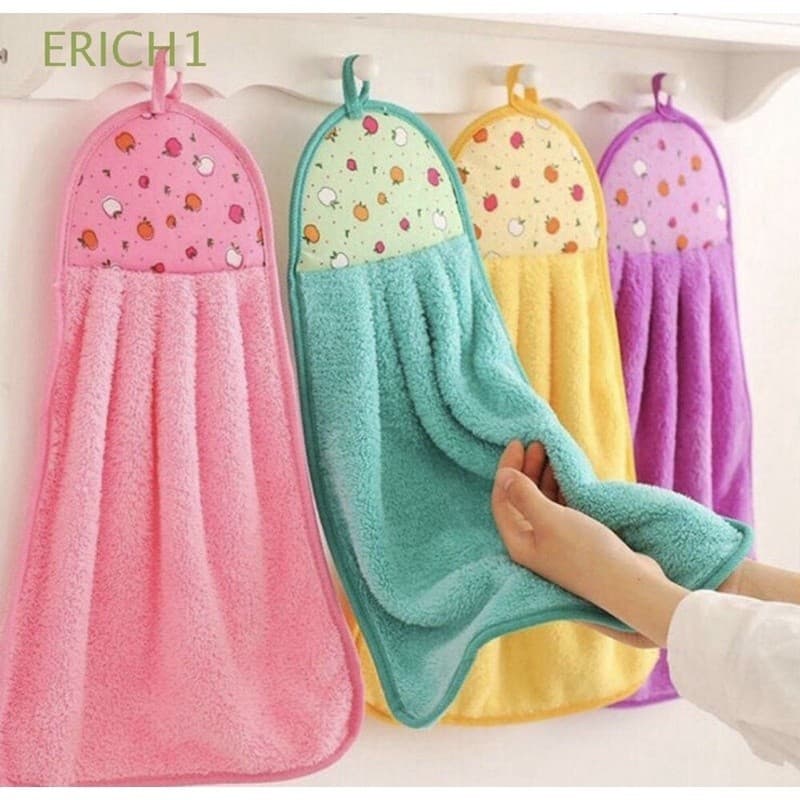 Kit 3 Bate Mão Toalha de Microfibra Atoalhada Pra Secar Mão Pendurar Banheiro Cozinha Decorativo Bebe